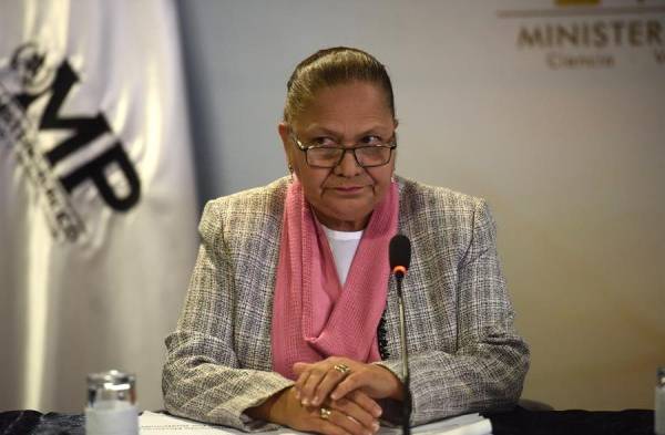 Fotografía de archivo que muestra a la fiscal general de Guatemala, María Consuelo Porras, durante una rueda de prensa en Ciudad Guatemala (Guatemala).