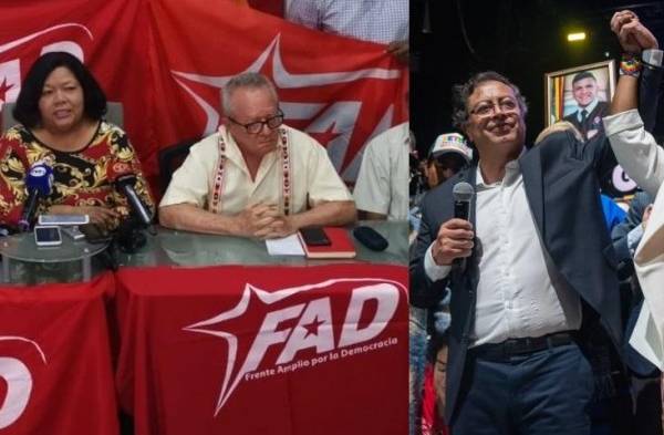 El FAD firmó carta de organizaciones de izquierda que saludan el triunfo de Gustavo Petro en Colombia.