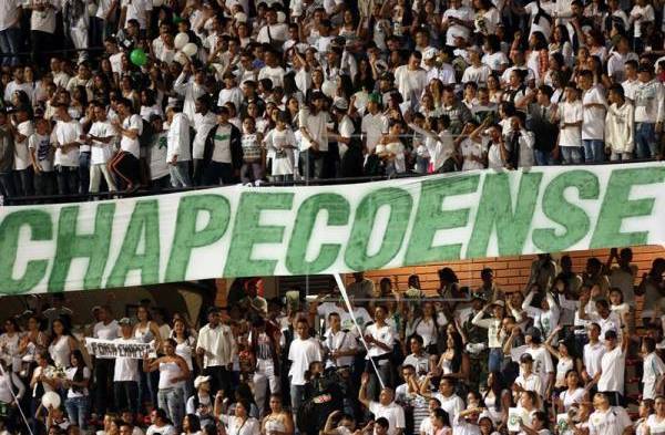 El Chapecoense viajó a Colombia para el partido de vuelta de la final.