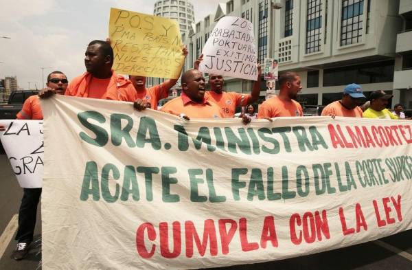 La semana pasada los trabajadores piquetearon en el Mitradel.