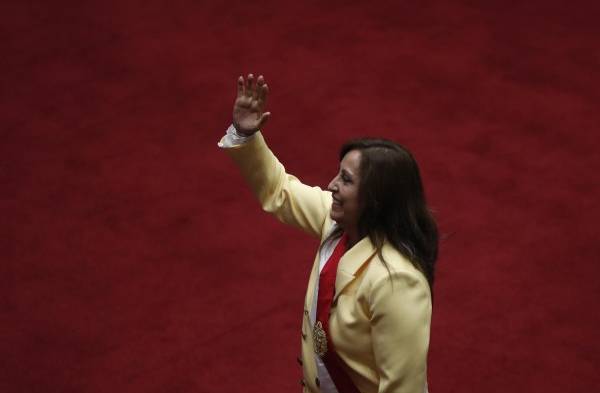 La presidenta de Perú, Dina Boluarte.