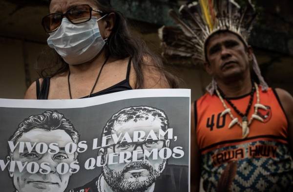 Cuerpos hallados en la Amazonía llegan a Brasilia para confirmar su identidad