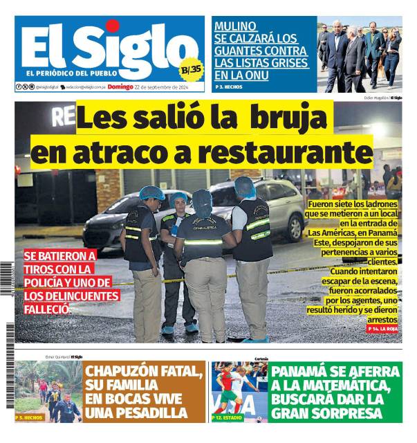 Portada del impreso del 22 de septiembre de 2024