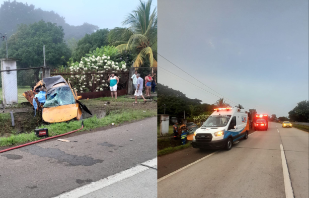 Aparatoso accidente deja dos muertos en El Espino