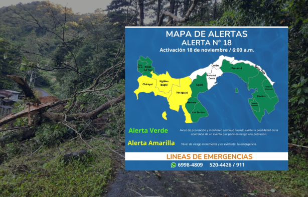 Sinaproc baja alerta roja en Chiriquí, Veraguas y comarca Ngäbe Buglé