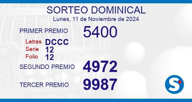 Lotería del 10 de noviembre de 2024