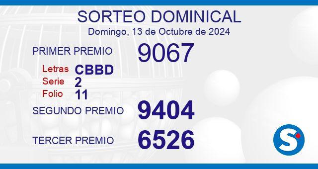 Lotería del 13 de octubre de 2024