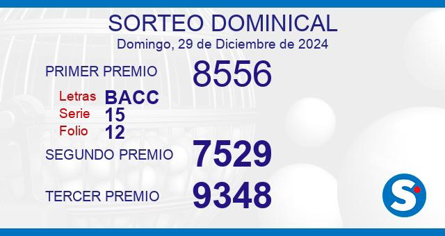 Lotería del 29 de diciembre de 2024