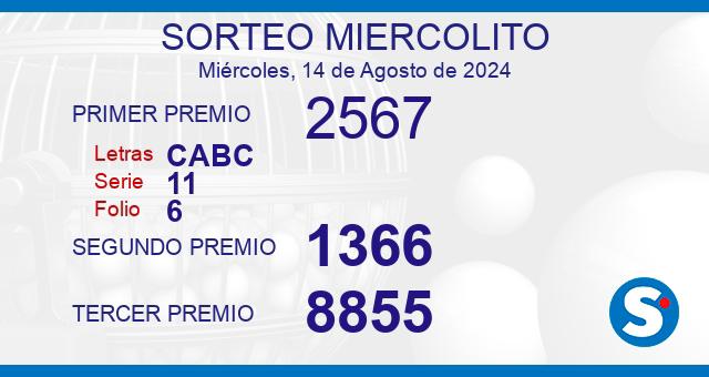 Lotería del 14 de agosto de 2024