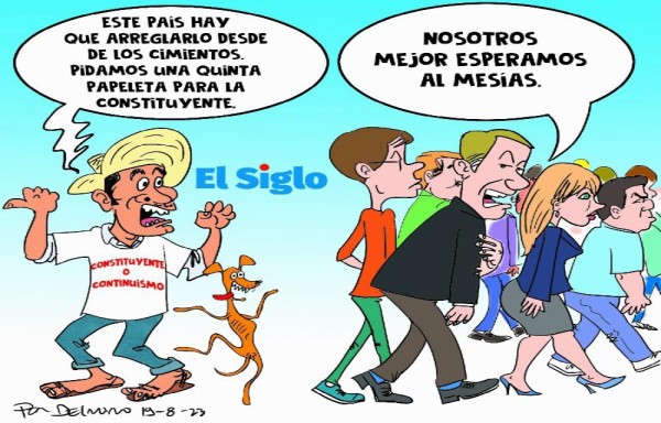 Caricatura: Constituyente vs. el político 'mesías'