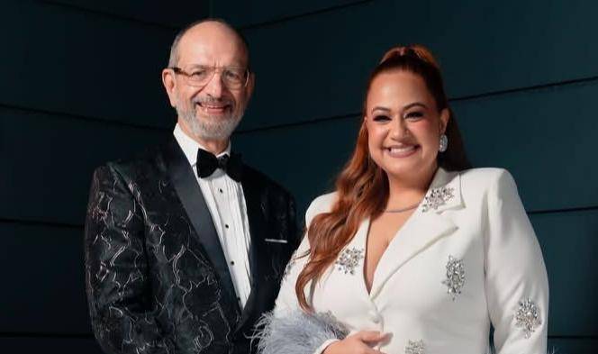 Kathy Phillips y su papá lucieron impecables.