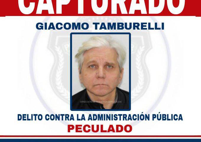 Aprehensión de Giacomo Tamburelli en Ancón por delito de peculado