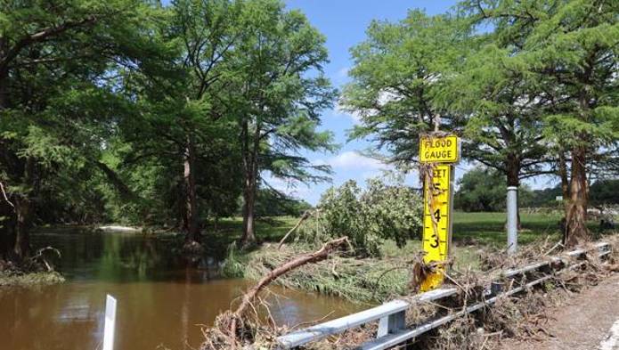 Una zona afectada por las inundaciones en Texas.