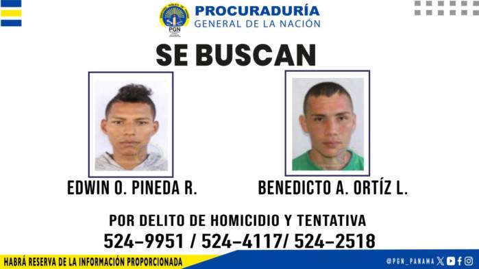 Alias “Mariposón” y “Fulo” son buscados por la Fiscalía de Homicidios