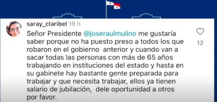 No meto a nadie preso y Colón está casi perdido, las respuesta de Mulino a las preguntas de los cibernautas