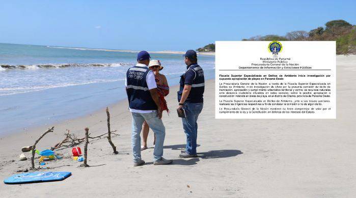 Ministerio Público investiga denuncia de apropiación indebida en playa de Chame