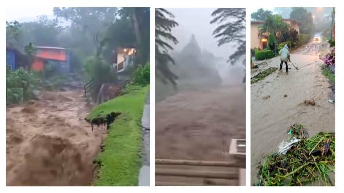 El río Caldera no se ha desbordado. Todo lo que se observa en videos son quebradas adyacentes fuera de cause.