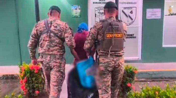 El ladrón fue trasladado de inmediato a la base de Senafront en Puerto Armuelles