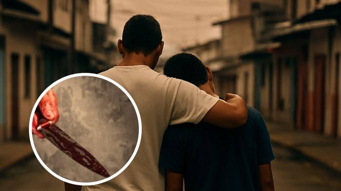 Uno de los apuñaleados fue herido en el costado izquierdo, a la altura de las costillas.