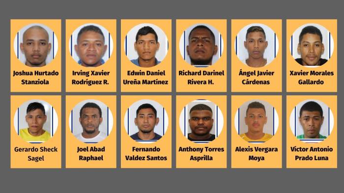 La Policía ofrece recompensas por información que permita ubicar a los prófugos.