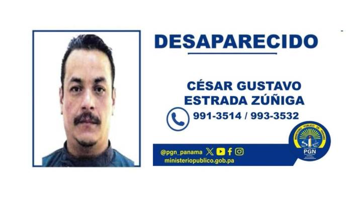 César Estrada, tiene 41 años. Se activó el operativo para dar con su paradero y se pide la ayuda ciudadana.