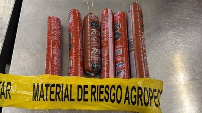 Parte de los productos agropecuarios incautados en 2025.