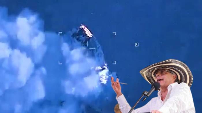 Gringos destruyen buque ‘terrorista’ del ELN. Petro dice que era ‘una familia humilde’ [VIDEO]