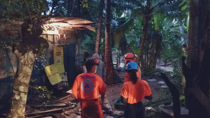 Vivienda afectada por el desbordamiento de un río en la comunidad de Nueva Florida, distrito de Barú.