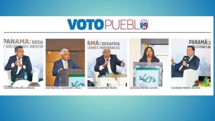 Se presentaron: Lombana, Blandón, Mulino, Maribel Gordón y Melitón Arrocha