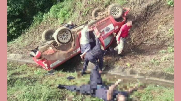 Bomberos se volcaron en autopista Panamá-Colón; hay 5 heridos