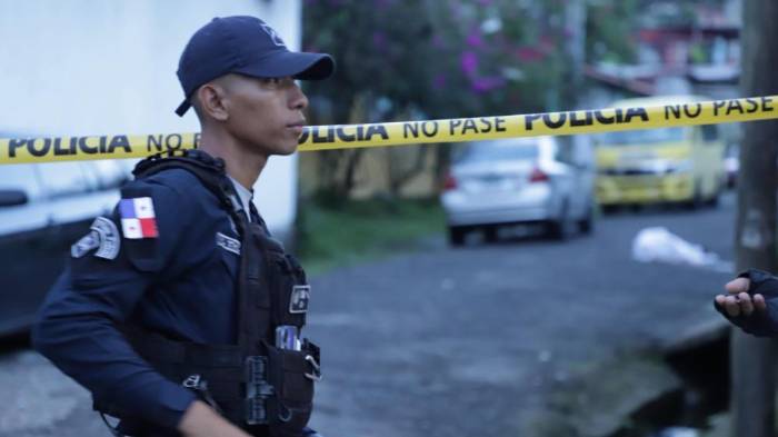 Homicidio registrado ayer en Torrijos Carter, distrito de San Miguelito.