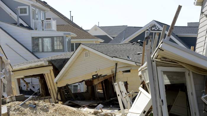 Fotografía de archivo en donde se ven numerosas viviendas destruidas por el paso de un huracán en EE.UU.