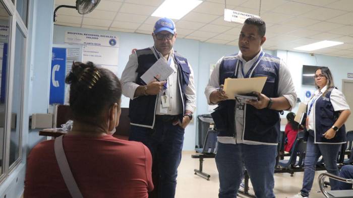 Personal de la Defensoría del Pueblo en las inspecciones recopilaron testimonios y evidencias .