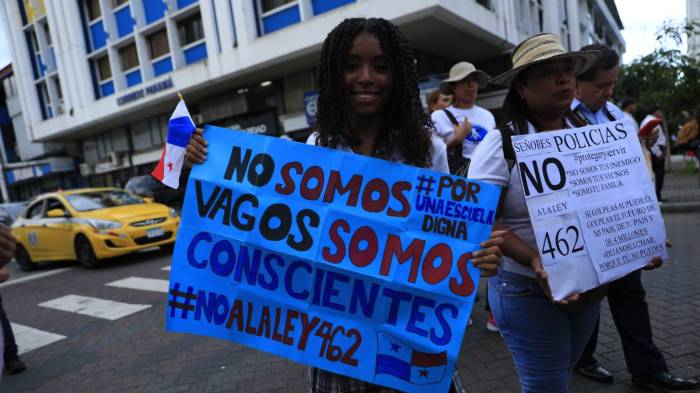 Enfermeras toman las calles al grito de “¡No a la Ley 462!”