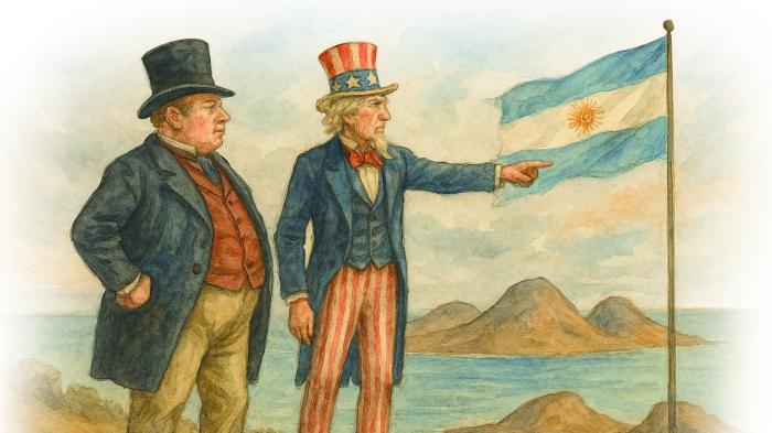 El imperialismo de Inglaterra en las Islas Malvinas.