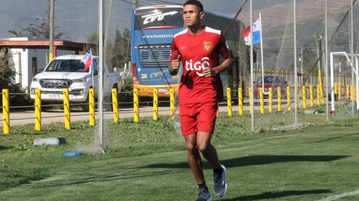 Joseph Jones durante su primer entrenamiento.