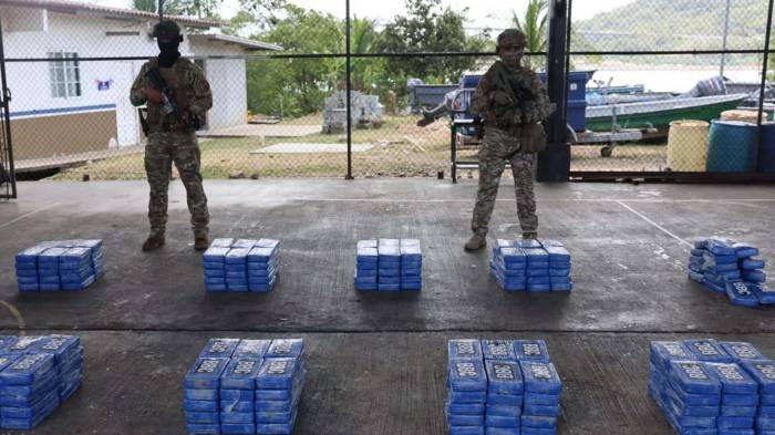 El Servicio Nacional Aeronaval (Senan) decomisó 262 paquetes de presunta droga al sur de Punta Chame.