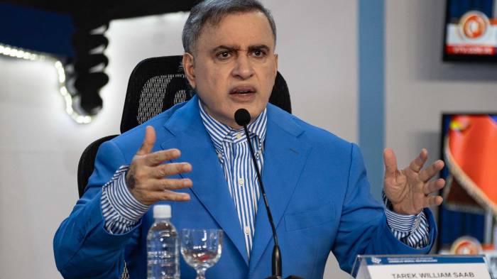 El fiscal general de Venezuela, Tarek William Saab, en una fotografía de archivo.