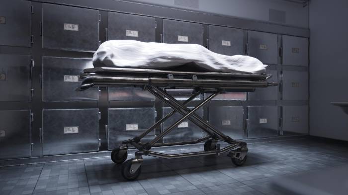 La diligencia del levantamiento del cuerpo inició pasadas las 7:00 de la noche.