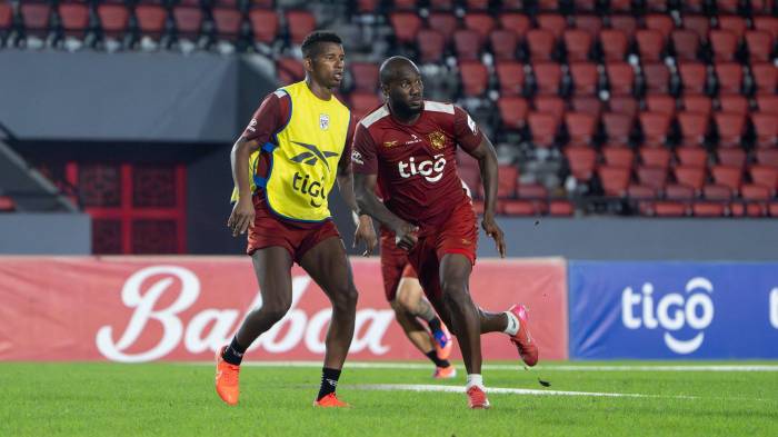 Cecilio Waterman durante el entrenamiento.