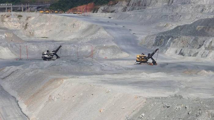 Vista aérea de la mina Cobre Panamá, cuyo cierre ha desencadenado múltiples demandas internacionales contra el Estado panameño.