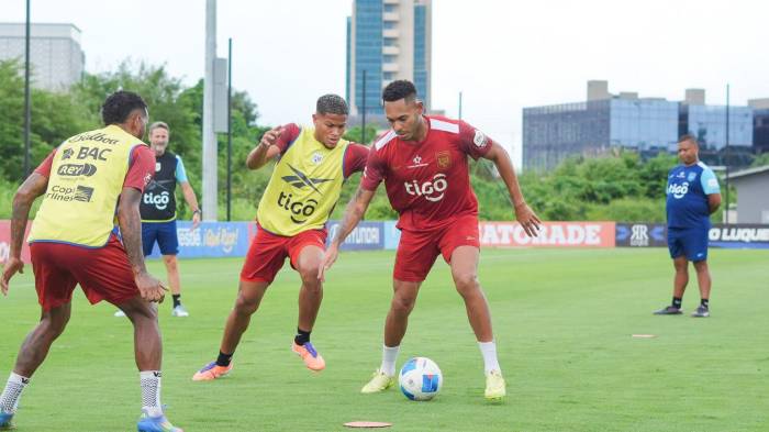 Ismael Díaz durante el entrenamiento