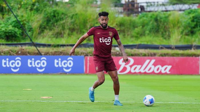Anibal Godoy durante el entrenamiento.