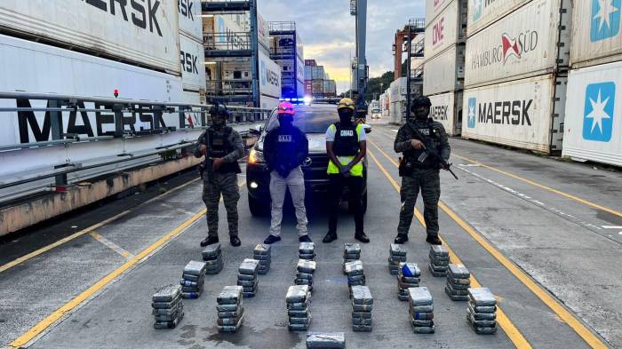 Tráfico de cocaína en puertos de Panamá.