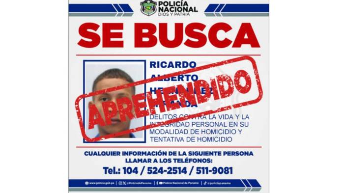 La Policía Nacional dio a conocer sobre la aprehensión de Ricardo Hernández a través de sus canales de comunicación.