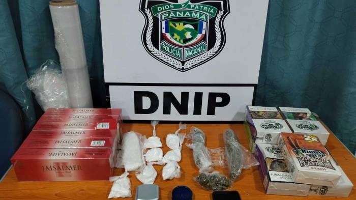 Evidencia incautada en operativo.