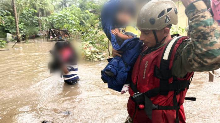 Evacúan a más de 130 personas por desbordamiento del río Chiriquí Viejo