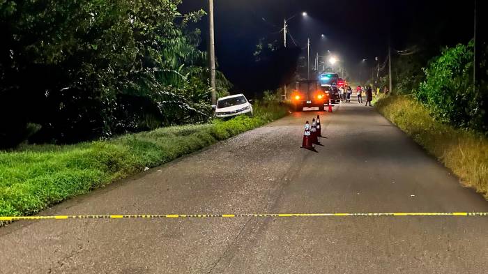 Los sicarios colocaron conos en la carretera para retener a su víctima.