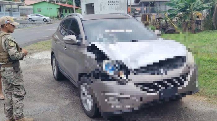 El conductor fue capturado por el SENAN cuando trata de escapar.