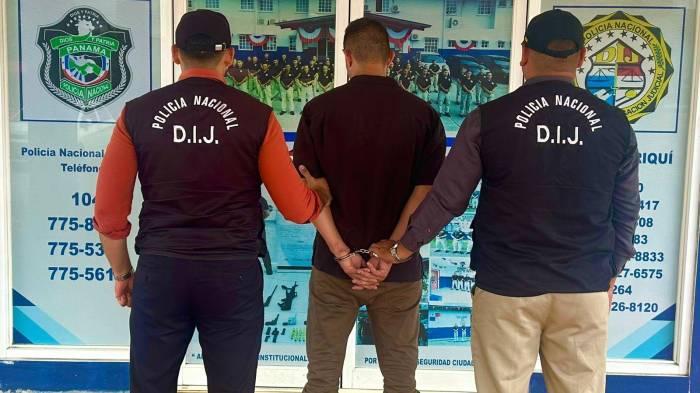 El sospechoso fue capturado en Chiriquí.